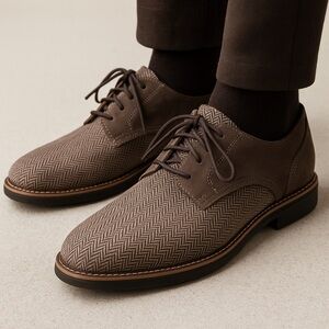 NWOT-Bass Brown Herringbone Oxford Shoes